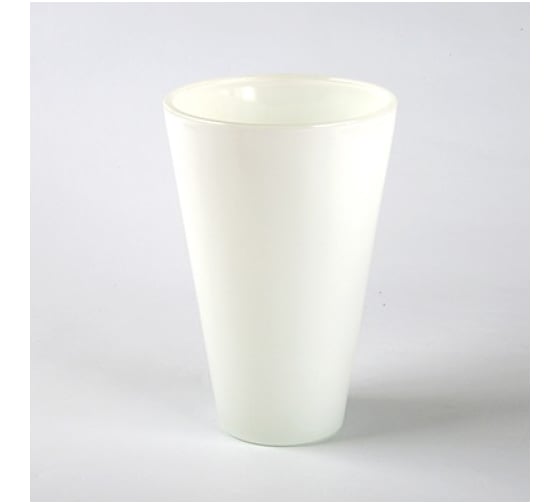 Кашпо ЭЛЕТЕХ прозрачное, круглое, белое, Ø 140×h 210 мм 4840156419 1