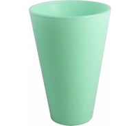 Кашпо ЭЛЕТЕХ прозрачное, круглое, мятное, Ø 140×h 210 мм 4840157003