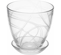 Горшок ЭЛЕТЕХ с поддоном №2, прозрачный 4840154680