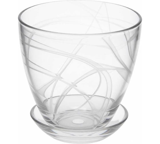 Горшок ЭЛЕТЕХ с поддоном №2, прозрачный 4840154680 1