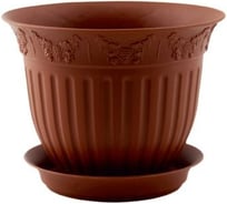 Горшок для цветов Аласта Виноград, D16, 1.0 л терракот с поддоном, набор 3 штуки 5PL0139