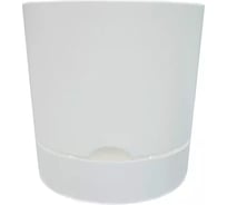 Горшок для цветов Аласта Гранд, D17, 3.0 л, белый с поддоном 5PL0635