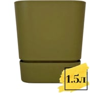 Горшок для цветов Квадрат Гранд Аласта 12,5х12,5х12,5, 1,5 л папоротник 5PL0778