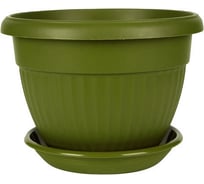 Горшок для цветов Аласта Флора, D20, 2.6 л, папоротник с поддоном, набор 3 штуки 5PL0660