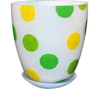 Горшок ЭЛЕТЕХ с поддоном №3, круглый, Горох, жёлто-зелёный 4840155528