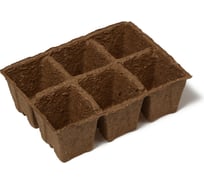 Набор торфяных кассет СИМАЛЕНД 6 ячейки 6x6 см, 3 кассеты 7330547