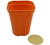 Горшок для рассады ЛЕТО квадратный, 0.25 л, с вкладышем, пластик (163) 20 шт 90814