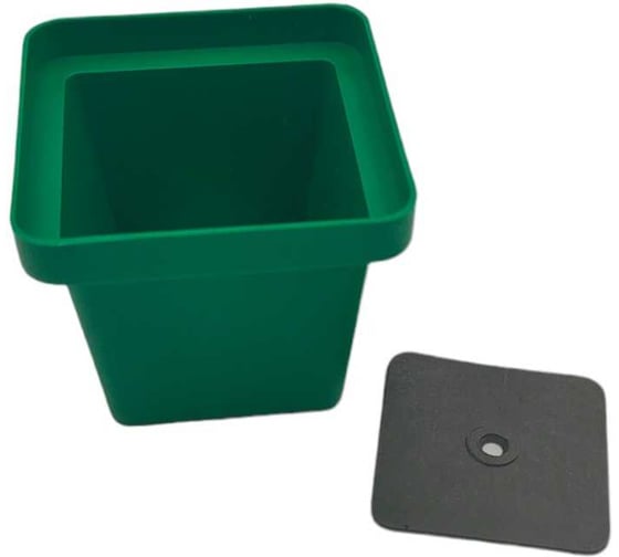 Горшок для рассады квадратный пластиковый с вкладышем ЛЕТО 0.15 л, 40 шт, 4941, 90848