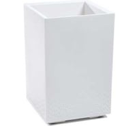 Кашпо пластик Scheurich квадрат, на колесах, с дренаж-сливной системой, KARO высокое ECO recycled d40x40см, h60см, 36л, крем 073276