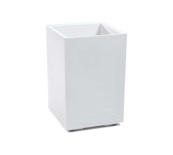 Кашпо пластик Scheurich квадрат, на колесах, с дренаж-сливной системой, KARO высокое ECO recycled d40x40см, h60см, 36л, крем 073276 1