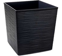 Кашпо пластиковое с вкладышем Scheurich JUKA, 19×19×19,5 см, dluto, чёрный 038926
