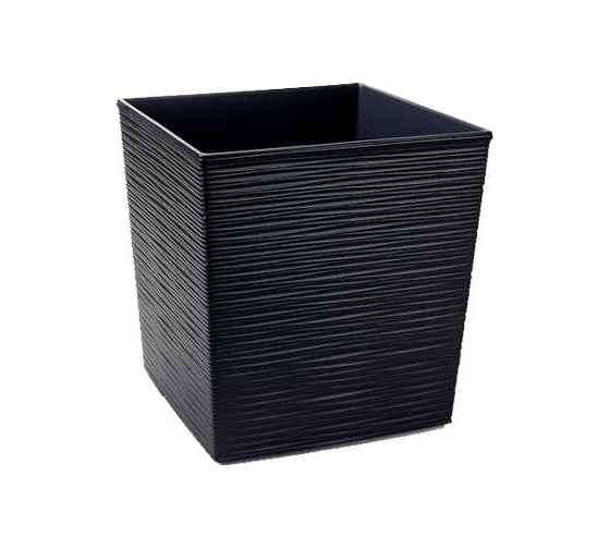 Кашпо пластиковое с вкладышем Scheurich JUKA, 19×19×19,5 см, dluto, чёрный 038926