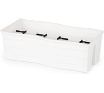 Кашпо на перила ЗПИ Альтернатива, большое, 585×280×200 мм, белый М8923