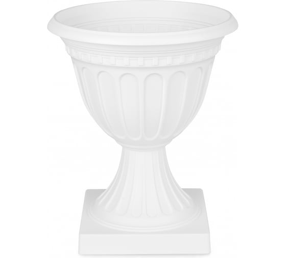 Вазон ЗПИ "Альтернатива" Олимпия 18л (на высокой ножке)(белый) М9070