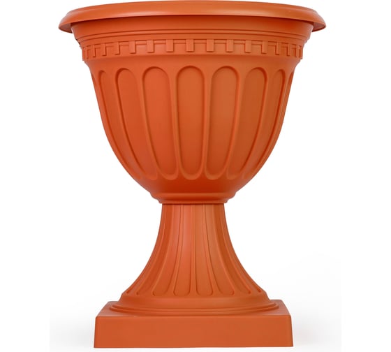 Вазон ЗПИ "Альтернатива" Олимпия 18л (на высокой ножке)(коричневый) М9071