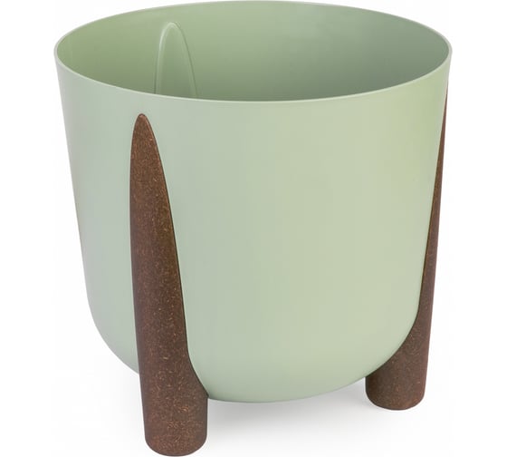Кашпо на ножках ЗПИ "Альтернатива" Жардин 9л (с дренажной вставкой) (оливковый) М9143