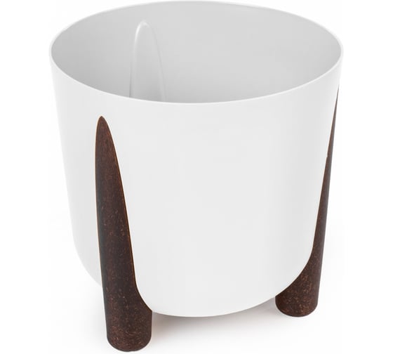Кашпо на ножках ЗПИ "Альтернатива" Жардин 9л (с дренажной вставкой)(белый) М9125