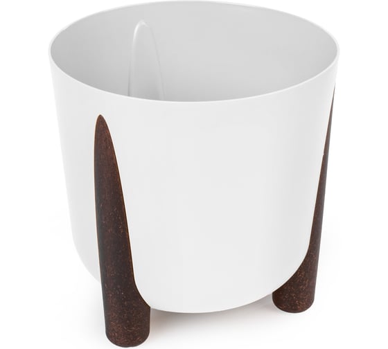 Кашпо на ножках ЗПИ "Альтернатива" Жардин 21л (с дренажной вставкой)(белый) М9127
