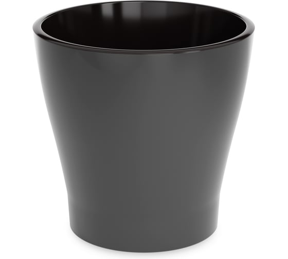 Горшок цветочный ЗПИ Альтернатива Лея 17л двойной (с автополивом) (графитовый) М8866