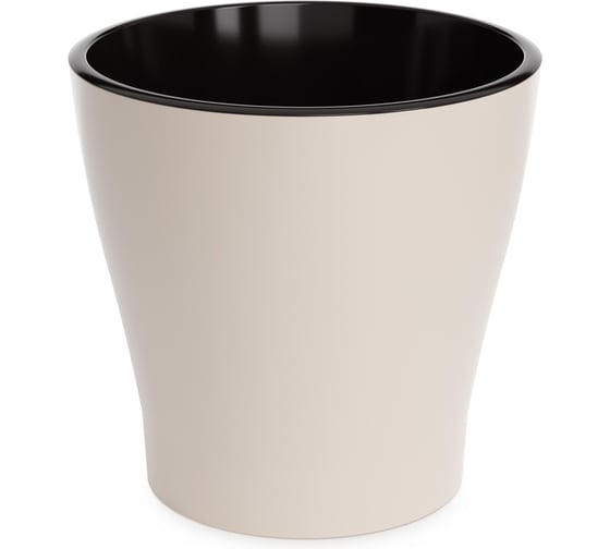Горшок цветочный ЗПИ Альтернатива Лея 17л двойной (с автополивом) (бежевый) М8865