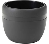Кашпо ФлораПласт KOMA classic d45.6 см, h37.8 см, 33л, антрацит, с вкладышем 074948