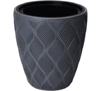 Кашпо с вкладышем FormPlastic 4710 014 Flow 38.5х42 см, 36/13.7 л, антрацит 065234
