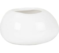 Кашпо Scheurich 432 Shiny White керамика, диам. 18 см, белое 058276