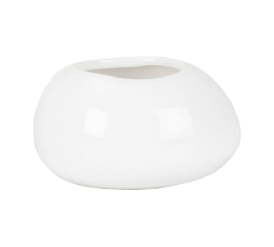 Кашпо Scheurich 432 Shiny White керамика, диам. 18 см, белое 058276