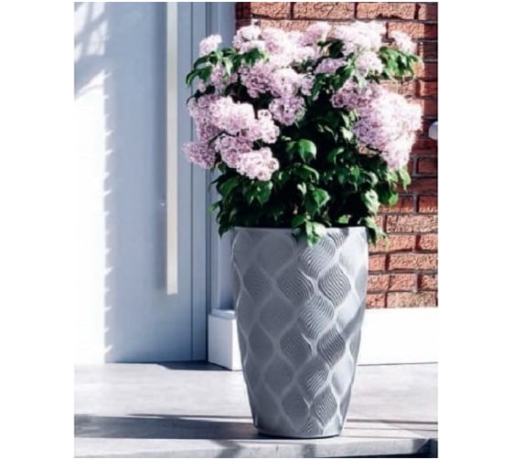Кашпо с вкладышем FormPlastic 4720 040 Flow Slim 29х48 см, 24/5.5 л, платина 065240