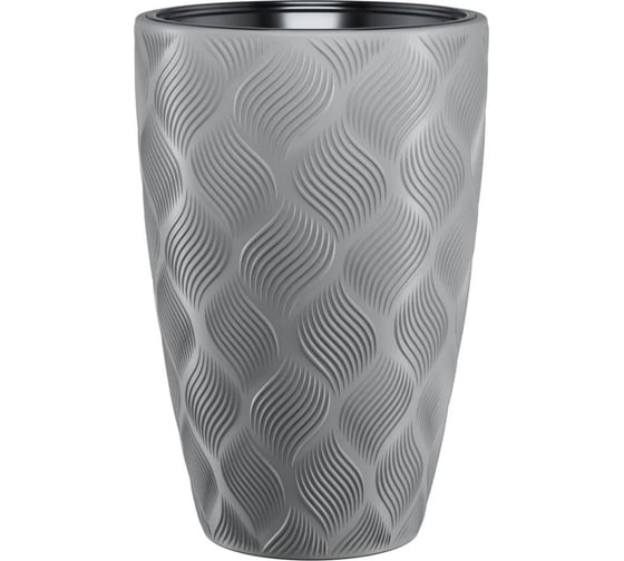 Кашпо с вкладышем FormPlastic 4720 040 Flow Slim 29х48 см, 24/5.5 л, платина 065240