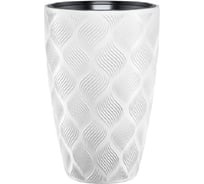 Кашпо с вкладышем FormPlastic 4720 011 Flow Slim 29х48 см, 24/5.5 л, белое 065238