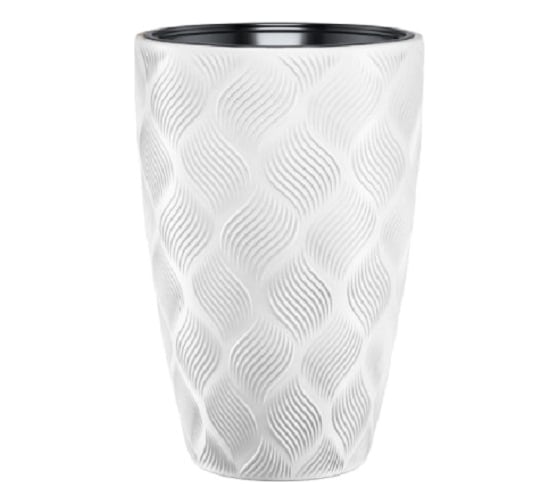 Кашпо с вкладышем FormPlastic 4720 011 Flow Slim 29х48 см, 24/5.5 л, белое 065238 1