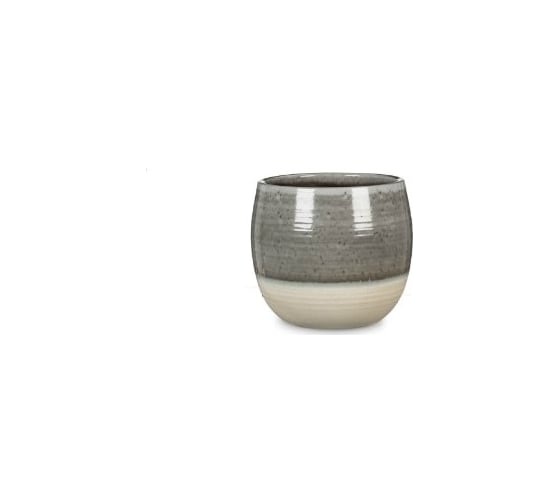 Кашпо Scheurich 765 Grey Allure керамика, диам. 21 см, темно-серое 058228 1
