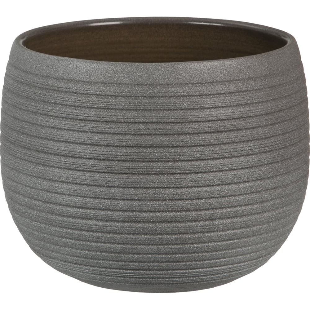 Кашпо Scheurich 744 Umber Stone керамика, диам. 24 см, коричневое ...