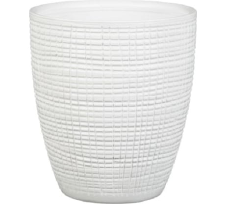 Кашпо Scheurich 667 Panna керамика, высокое, диам. 15 см, белое 059093