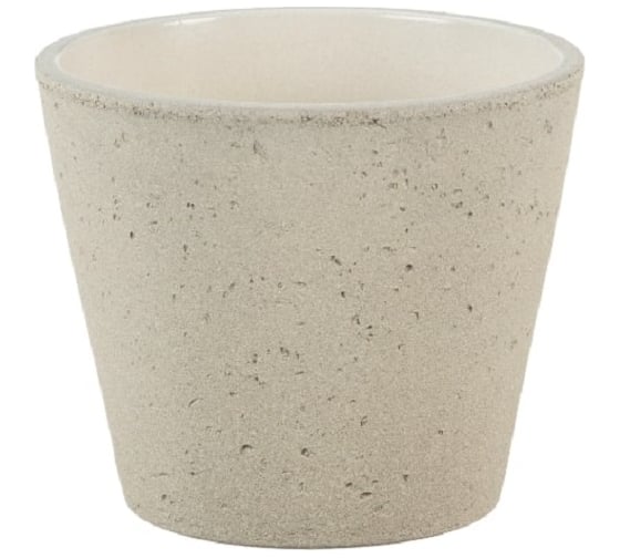 Кашпо Scheurich 701 Taupe Stone керамика, диам. 13 см, серо-коричневое 059011