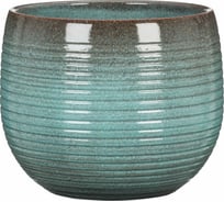 Кашпо Scheurich 744 Wild Sea керамика, диам. 18 см, голубое 061983