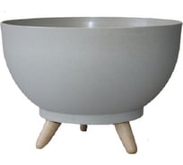 Кашпо на ножках FormPlastic 4387 040 Misa Satina Eco 30х20 см, 7.6 л, платина 065143