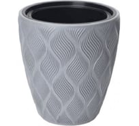 Кашпо с вкладышем FormPlastic 4710 040 Flow 38.5х42 см, 36/13.7 л, платина 065235