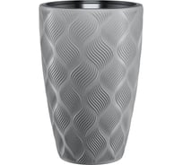 Кашпо с вкладышем FormPlastic 4730 040 Flow Slim 28.5х58 см, 51/13.7 л, платина 065245