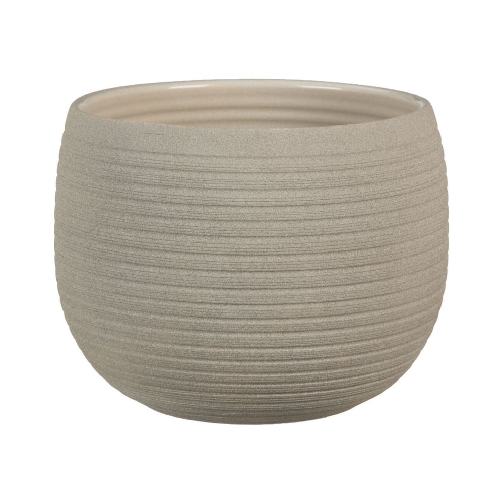 Кашпо Scheurich 744 Taupe Stone керамика, диам. 21 см, серо-коричневое ...