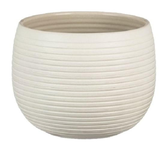 Кашпо Scheurich 744 Cream Stone керамика, диам. 18 см, кремовое 058200 1