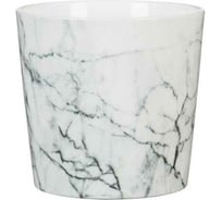 Кашпо Scheurich 870 Cool Marble диам. 15 см, керамика, белый мрамор 059123