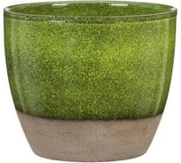 Кашпо Scheurich 920 Flora диам. 14 см, керамика, зелено-коричневый 062025