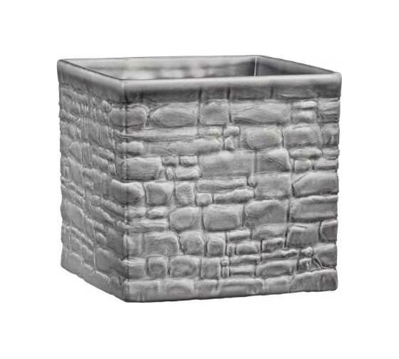 Кашпо Scheurich 995 Slate керамика, 13 см, серое 062056