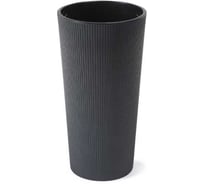 Кашпо Scheurich LILIA ECO recycled jumper d19см, h36,4см, антрацит, с вкладышем 070252