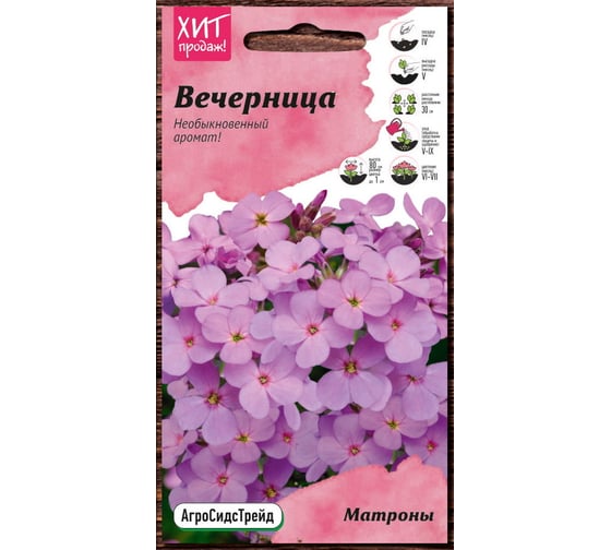 Семена Агросидстрейд Вечерница Матроны Ночная фиалка 0.2 г АСТ 122818 1