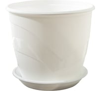 Горшок для цветов с поддоном СИМАЛЕНД Венеция 4.1 л, 21х19 см, белый 4483983