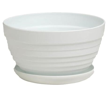 Горшок для цветов с поддоном СИМАЛЕНД Алиса 0.5 л, 13х8 см, белый 5221712