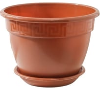 Горшок для цветов с поддоном СИМАЛЕНД Антик 3.6 л, 22х17 см, терракотовый 4047735
